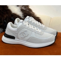 Cheapest Chanel Fabric & Mesh Sneakers G38299 White 032508