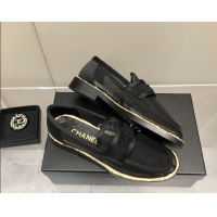 Good Looking Chanel Mesh Loafers G38939 Black 041262