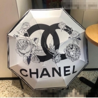 Cheapest AAAAA Chanel Rose Umbrella C0956 White 2022