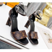 Good Product Louis Vuitton Silhouette Monogram Canvas and Leather Sandals 8cm 032332