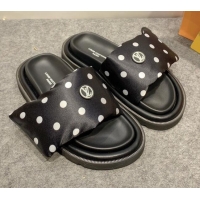 Discount Louis Vuitton Pool Pillow Comfort Dotted Slide Sandals Black 032339