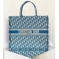 Buy Fashionable DIOR BOOK TOTE Embroidery C1286-26 blue