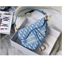 Inexpensive Dior SADDLE BAG CANVAS M0446 blue