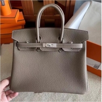 Shop Grade Hermes original Togo Leather HB25O dark gray