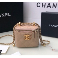 Pretty Style Chanel mini Shoulder Bag Lambskin & Gold-Tone Metal AP2292 pink