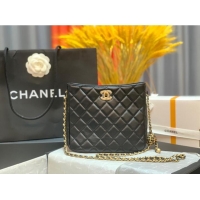 Hot Sell Fashion Chanel mini Shoulder Bag Lambskin&Gold-Tone Metal AS3259 black