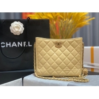 Top Grade Chanel mini Shoulder Bag Lambskin&Gold-Tone Metal AS3259 yellow