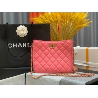 Shop Grade Chanel mini Shoulder Bag Lambskin&Gold-Tone Metal AS3259 rose