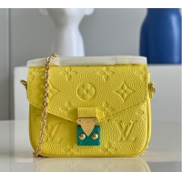 Buy Classic Louis Vuitton Monogram Empreinte POCHETTE METIS BB M81390 yellow