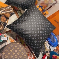 Super Quality Louis Vuitton Monogram Soft Leather Pillow 40x40cm LV0763 Black 2021 