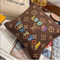 Good Product Louis Vuitton LVXNBA Letters Wool Cushion MP3037 Brown 2021