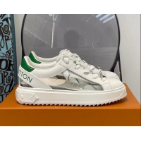 Sumptuous Louis Vuitton Transparent Time Out Sneaker White/Green 0329051