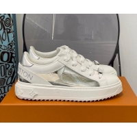 Best Quality Louis Vuitton Transparent Time Out Sneaker White/Silver 0329052