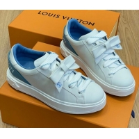 Durable Louis Vuitton Time Out Sneaker 1A9Q0V White/Blue 0329060