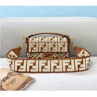 Reasonable Price Fendi Baguette leather bag 8BR600A Camel