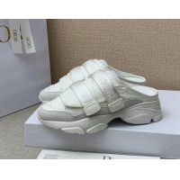 Low Cost Dior D-Wander Sneaker Mules in White Technical Fabric 042261