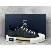 Duplicate Dior B23 Low-top Sneakers in Black CD Diamond Canvas 042707