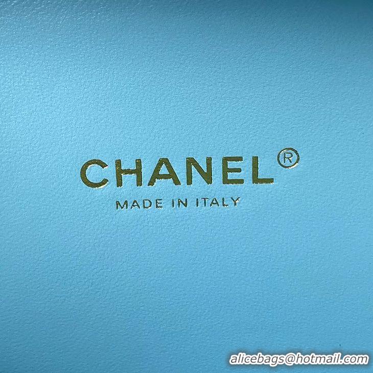 Top Quality Chanel Bag Grained Calfskin&Gold-Tone Metal AS3222 Blue