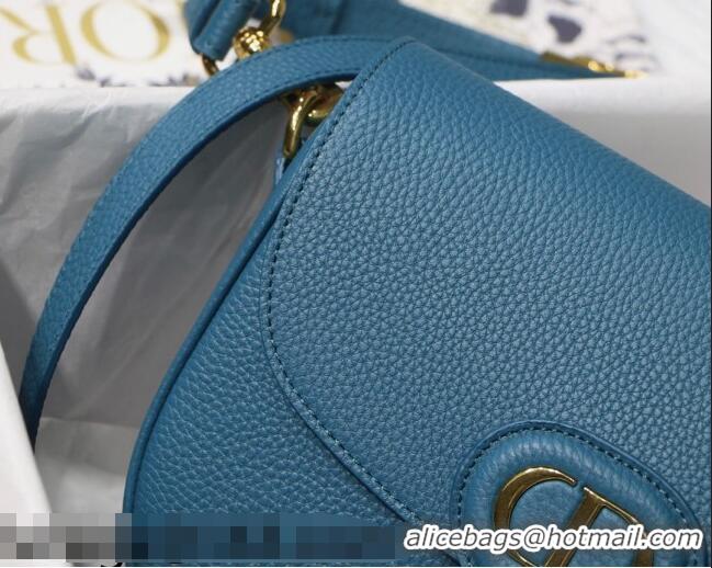 Good Quality Dior Medium Bobby Grained Leather Shoulder Bag M8010 Ocean Blue 2021