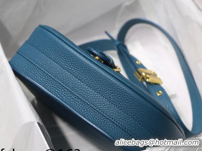 Good Quality Dior Medium Bobby Grained Leather Shoulder Bag M8010 Ocean Blue 2021