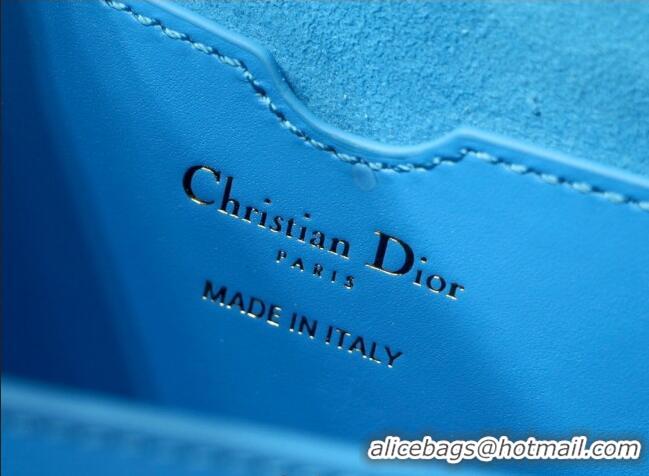 Well Crafted Dior Bobby East-West Bag in Smooth Leather CD1344 Lake Blue 2022