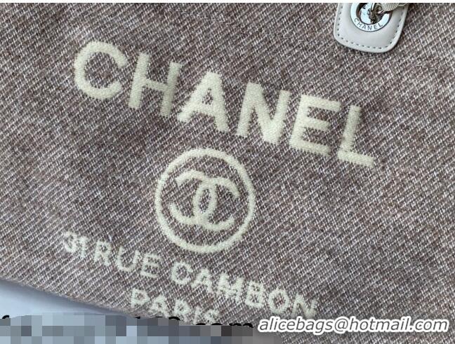 Low Cost Chanel Deauville Mixed Fibers Large Shopping Bag A66941 Beige 2021