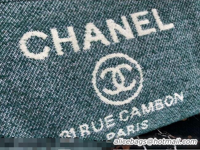 Inexpensive Chanel Deauville Mixed Fibers Medium Shopping Bag A67001 Cyan 2021