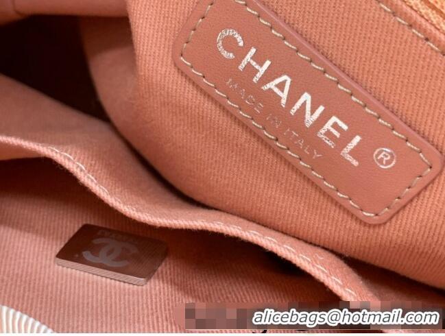 Classic Chanel Deauville Mixed Fibers Small Shopping Bag A66941 Orange 2022