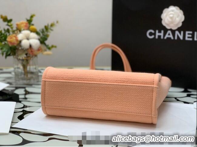 Classic Chanel Deauville Mixed Fibers Small Shopping Bag A66941 Orange 2022