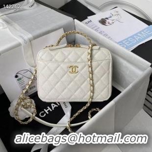 ​Luxury Discount Chanel Bag Grained Calfskin&Gold-Tone Metal AS3222 White