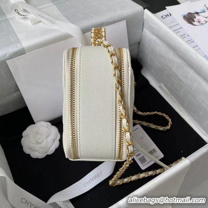 ​Luxury Discount Chanel Bag Grained Calfskin&Gold-Tone Metal AS3222 White