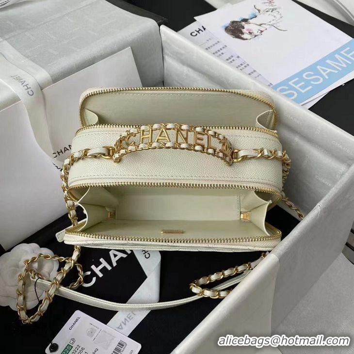 ​Luxury Discount Chanel Bag Grained Calfskin&Gold-Tone Metal AS3222 White