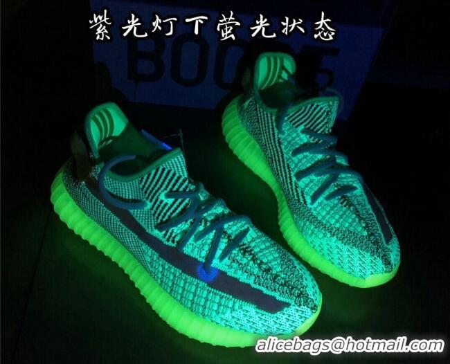 Fashion Adidas Yeezy Boost 350 V2 Sneakers 'Glow Green Static Refective '042012