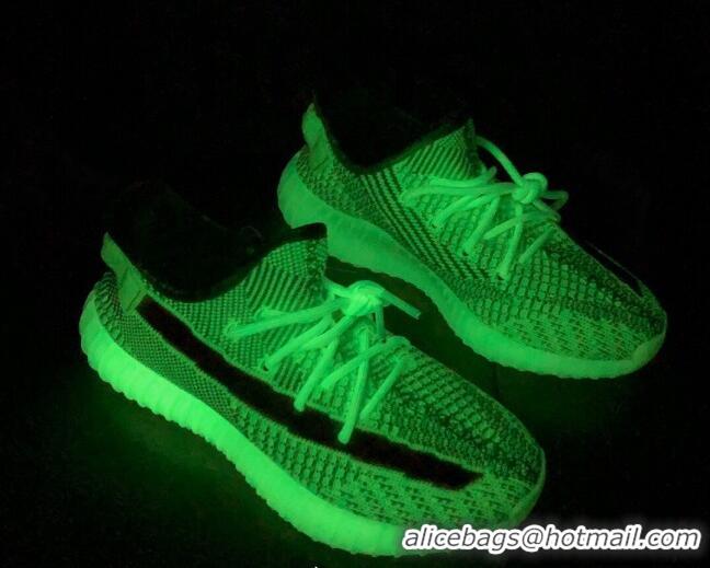 Stylish Adidas Yeezy Boost 350 V2 Sneakers 'Glow Green Static Refective ' 042014 