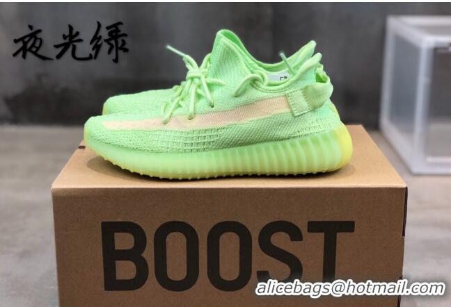 Stylish Adidas Yeezy Boost 350 V2 Sneakers 'Glow Green Static Refective ' 042014 