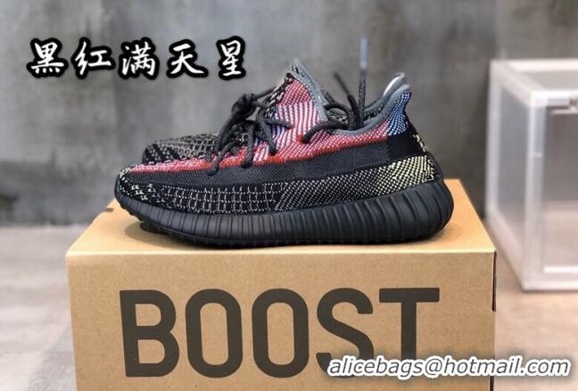 Stylish Adidas Yeezy Boost 350 V2 Sneakers 'Yecher Refective' Black/Red 042015