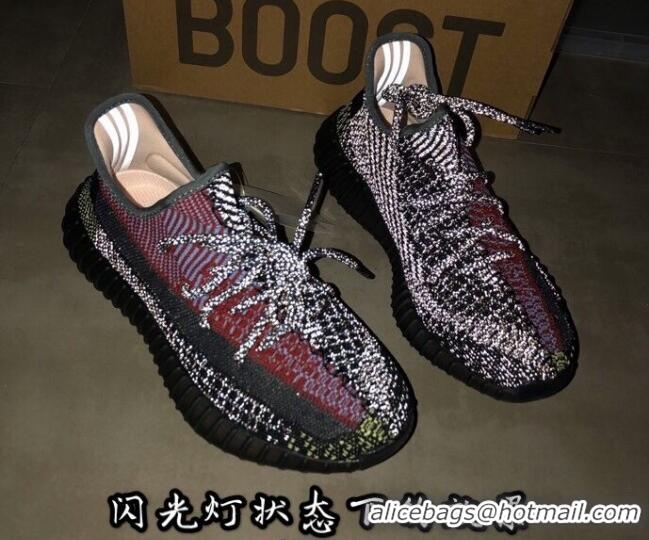 Stylish Adidas Yeezy Boost 350 V2 Sneakers 'Yecher Refective' Black/Red 042015