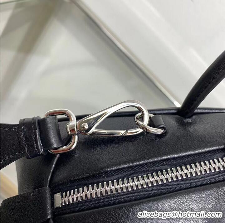 Unique Discount Prada Leather Triangle bag 1BB082 black