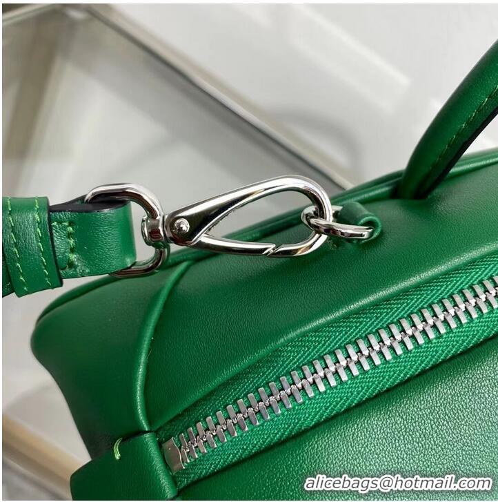 Low Cost Prada Leather Triangle bag 1BB082 Green