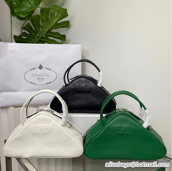 Low Cost Prada Leather Triangle bag 1BB082 Green