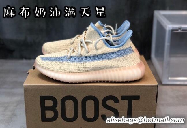 Sophisticated Adidas Yeezy Boost 350 V2 Sneakers ' Linen Refective' Yellow 042026