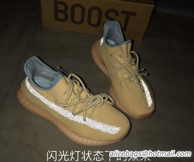 Sophisticated Adidas Yeezy Boost 350 V2 Sneakers ' Linen Refective' Yellow 042026