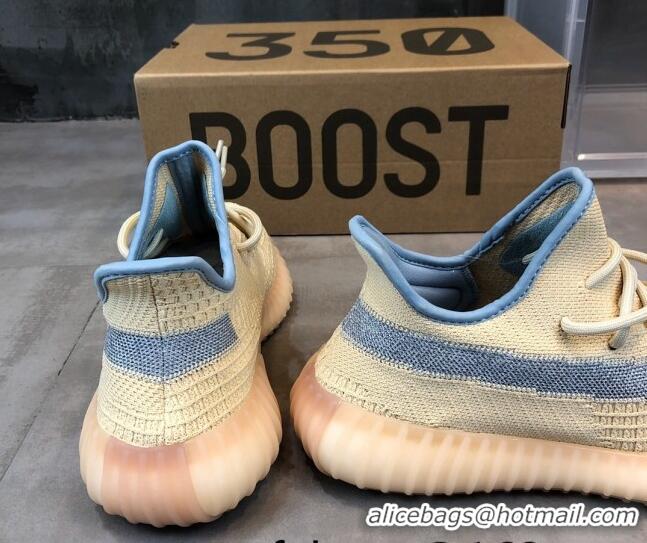 Sophisticated Adidas Yeezy Boost 350 V2 Sneakers ' Linen Refective' Yellow 042026