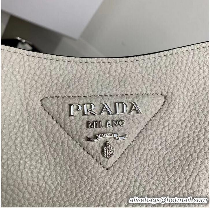 Luxurious Prada Leather mini shoulder bag 1BH191 white