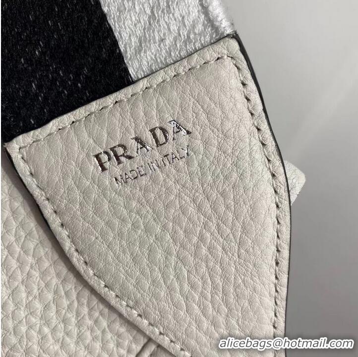 Luxurious Prada Leather mini shoulder bag 1BH191 white