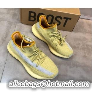 Top Grade Adidas Yeezy Boost 350 V2 Sneakers 'Side Refective ' Yellow 042030