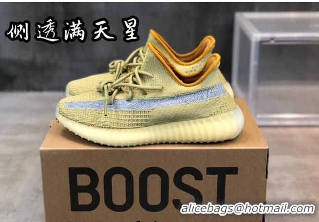 Top Grade Adidas Yeezy Boost 350 V2 Sneakers 'Side Refective ' Yellow 042030