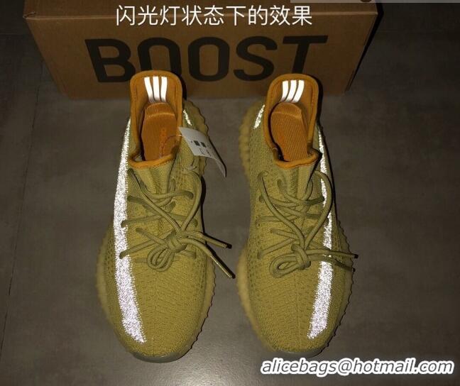 Top Grade Adidas Yeezy Boost 350 V2 Sneakers 'Side Refective ' Yellow 042030