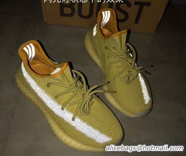 Top Grade Adidas Yeezy Boost 350 V2 Sneakers 'Side Refective ' Yellow 042030