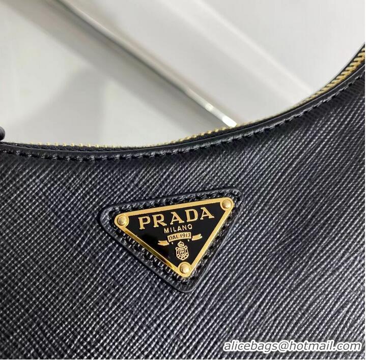 Good Price Prada Small Saffiano leather shoulder bag 1BD330 black